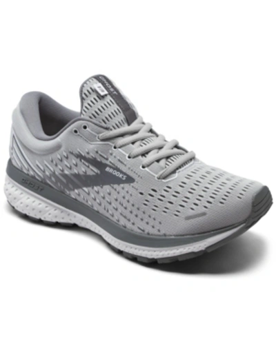 Shop Brooks Women's Ghost 13 Running Sneakers From Finish Line In Alloy, Oyster, White