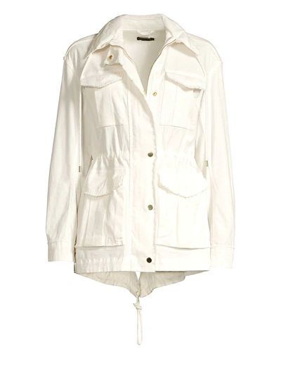 Shop Atm Anthony Thomas Melillo Women's Utility Field Jacket In White