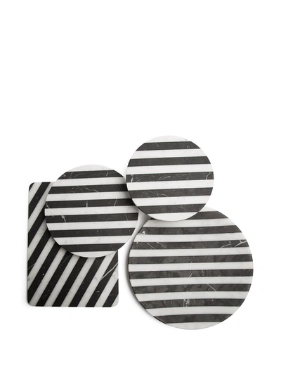 Editions Milano Alice Marble Bowl (34cm) In Black