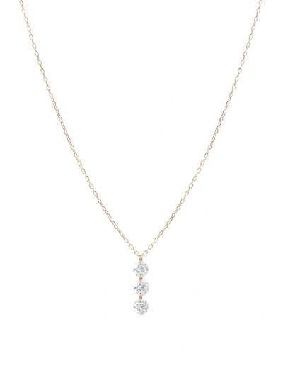 Shop Persée Women's Danaé 18k Yellow Gold & 3 Vertical Diamond Necklace