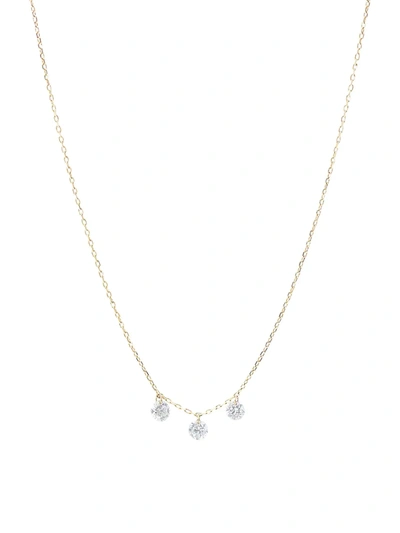 Shop Persée Women's Danaé 18k Yellow Gold & 3 Diamond Necklace