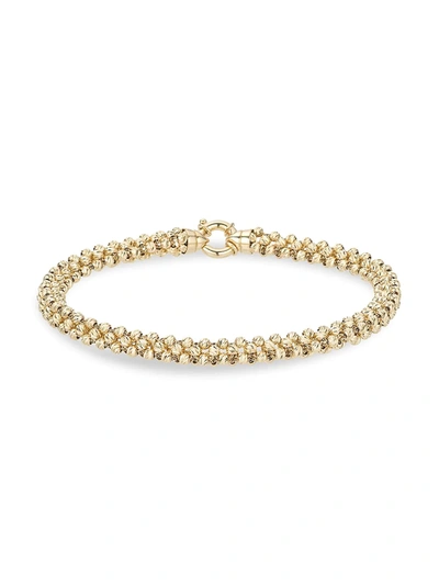 Shop Adina Reyter Heavy Gold 14k Yellow Gold Diamond-cut Chunky Chain Bracelet