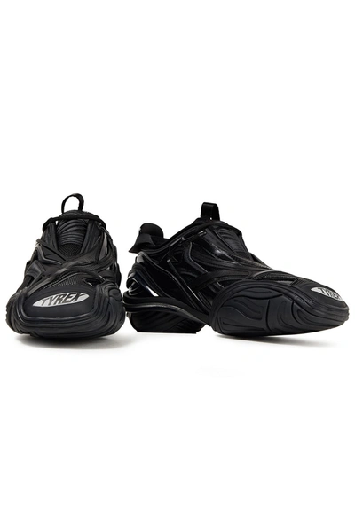 Shop Balenciaga Tyrex Logo-print Rubber, Mesh And Faux Leather Sneakers In Black