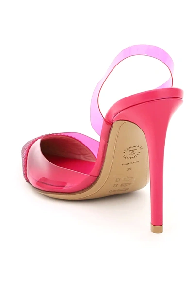 Shop Alexandre Vauthier Slingback Pumps Pvc Strass Amber 100 In Fuchsia,pink