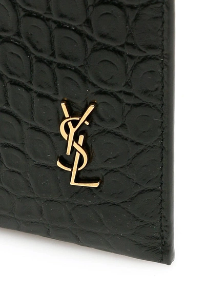 Shop Saint Laurent Monogram Ipad Case In Black