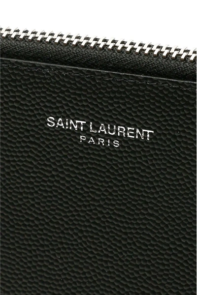 Shop Saint Laurent Monogram Ipad Mini Case In Black