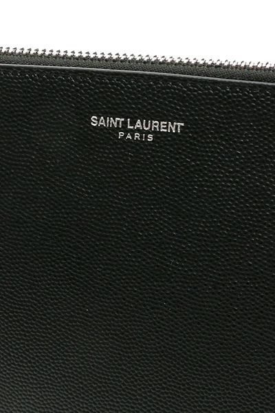 Shop Saint Laurent Ipad Case In Black