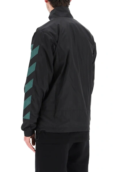 Shop Off-white Nylon Diag Jacket In Black,green