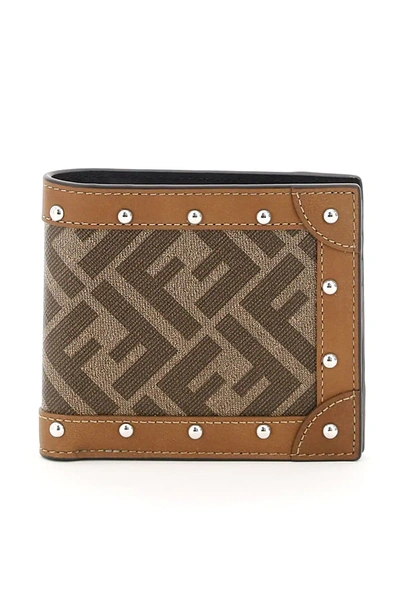 Shop Fendi Bi-fold Wallet Ff In Brown