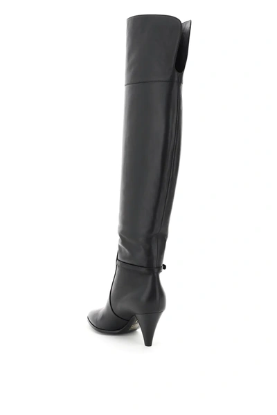 Shop Dolce & Gabbana Caroline Leather Boots In Black