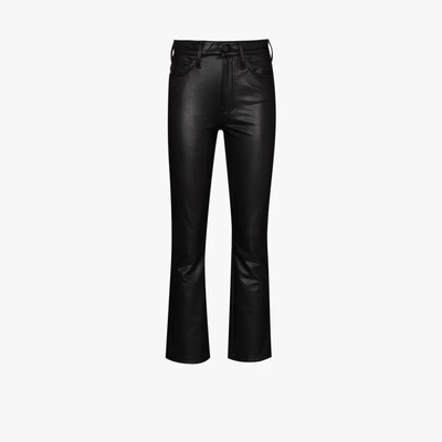 Shop Mother The Insider Faux Leather Trousers In Black