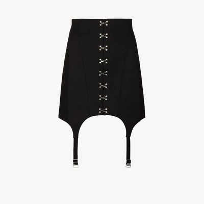 Shop Dion Lee Suspender Corset Mini Skirt - Women's - Cotton/nylon/elastane In Black