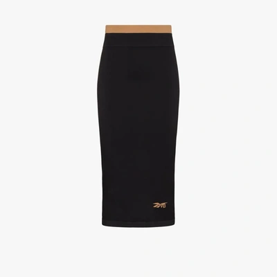 Shop Reebok Fitted Seamless Skirt In Black