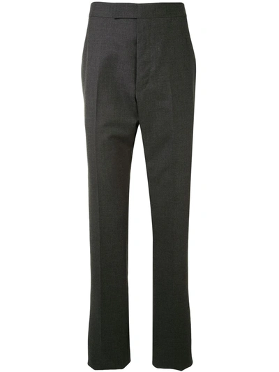 Shop Thom Browne Super 120s Twill Classic Backstrap Trousers In 025 Dark Grey