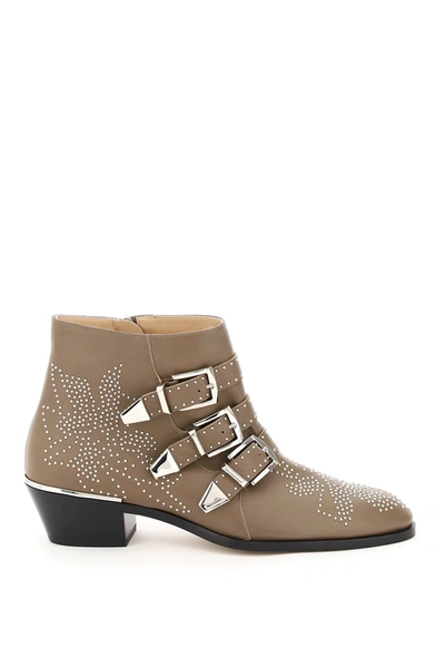 Shop Chloé Susanna Boots In Brown,grey