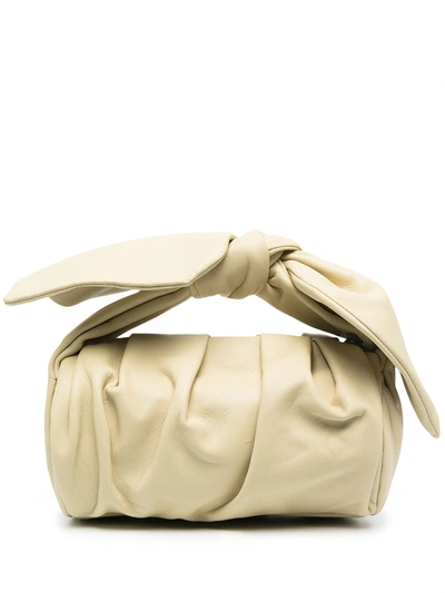 Shop Rejina Pyo Knotted Crossbody Leather Bag In Neutrals