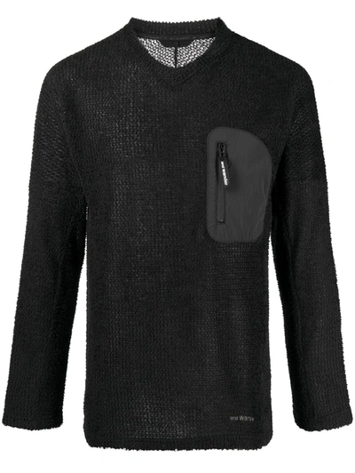 Shop And Wander Faux Fur Round-neck Sweatshirt In Black