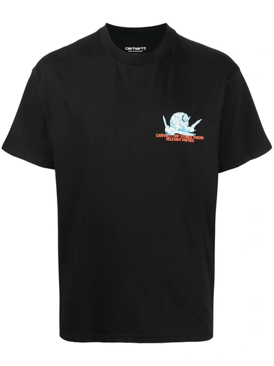 Shop Carhartt X Relevant Parties Logo-print T-shirt In Black