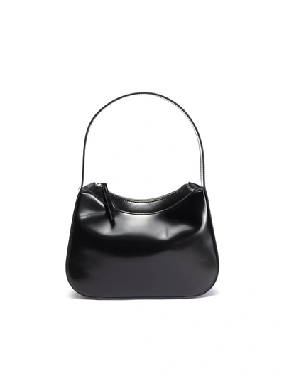 Shop By Far 'kiki" Patent Leather Handle Bag In Black