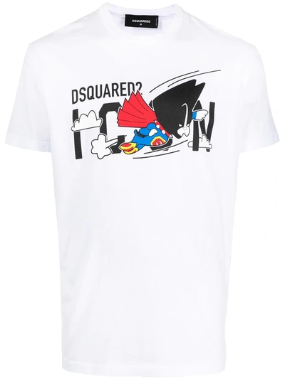 Shop Dsquared2 Icon Print T-shirt In White