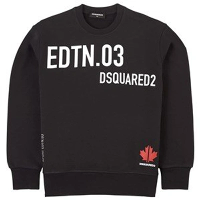 Shop Dsquared2 Black Branded Sweatshirt