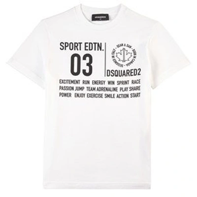 Shop Dsquared2 White Branded T-shirt