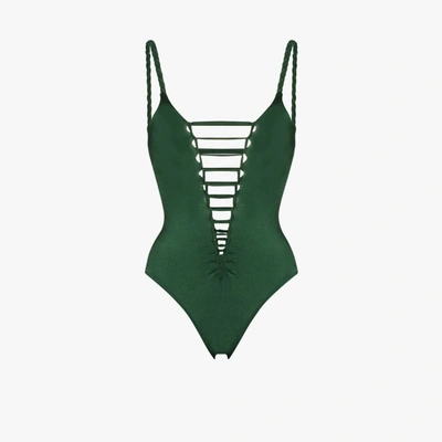 Shop Agent Provocateur Green Marlow Braided Strap Swimsuit