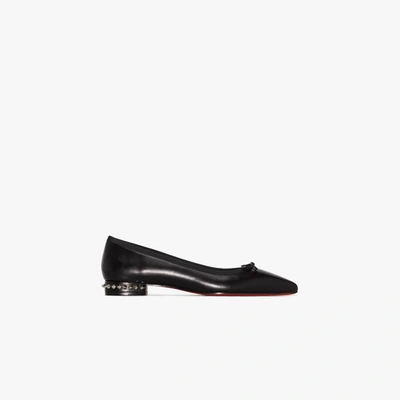 Shop Christian Louboutin Hall Leather Pumps In Black