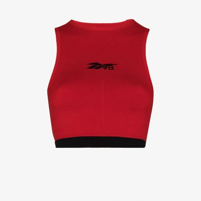 Shop Reebok Seamless Crop Top In Red