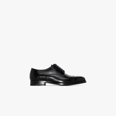Shop Tom Ford Black Gianni Leather Oxford Shoes