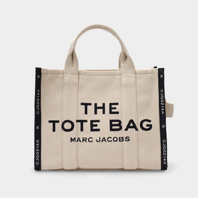 Marc Jacobs (the) Small Traveler Tote Aus Sandfarbener Baumwolle In Beige