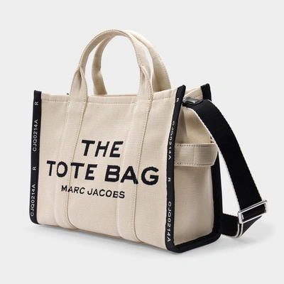 Marc Jacobs (the) Small Traveler Tote Aus Sandfarbener Baumwolle In Beige