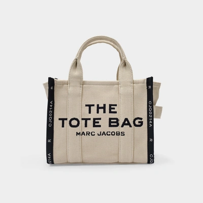 Marc Jacobs (the) Mini Traveler Tote Aus Beigefarbener Baumwolle In Beige