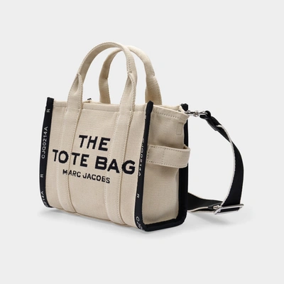 Marc Jacobs (the) Mini Traveler Tote Aus Beigefarbener Baumwolle In Beige
