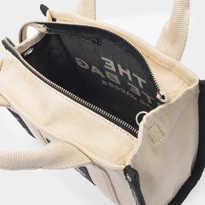 Marc Jacobs (the) Mini Traveler Tote Aus Beigefarbener Baumwolle In Beige
