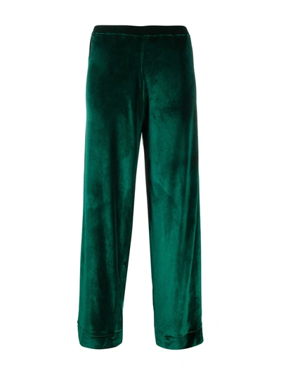 Shop Gilda & Pearl Sara Toga Velvet Pyjamas In Green