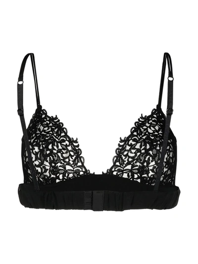 Shop La Perla Lace Triangle Bra In Black