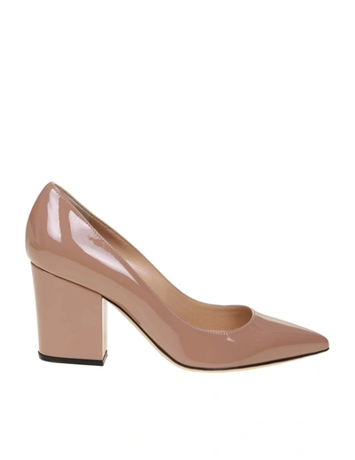 Shop Sergio Rossi Decollete In Paint And Nude Color In Bright Skin