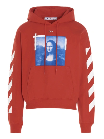 Shop Off-white Blue Monalisa Hoodie In Red