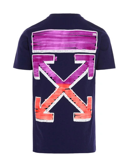 Shop Off-white Marker T-shirt In Purple