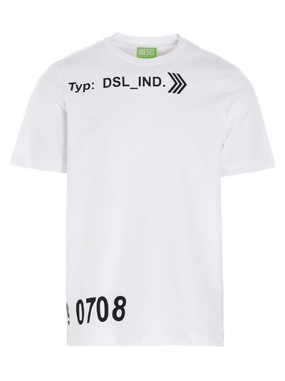 Shop Diesel T Just A42 T-shirt In White