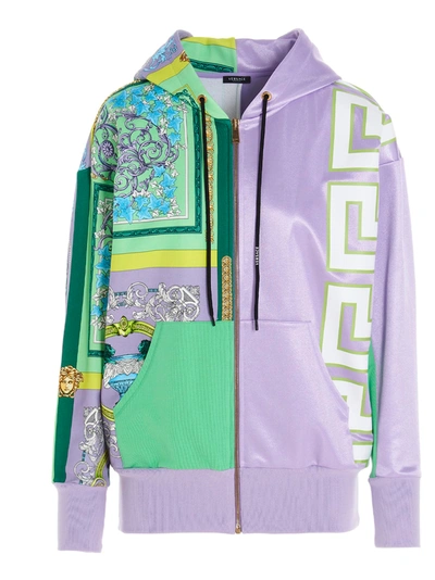 Shop Versace Barocco Sweatshirt In Multicolor