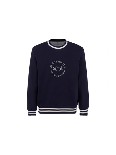 Shop Brunello Cucinelli Sweatshirt In Cobalto