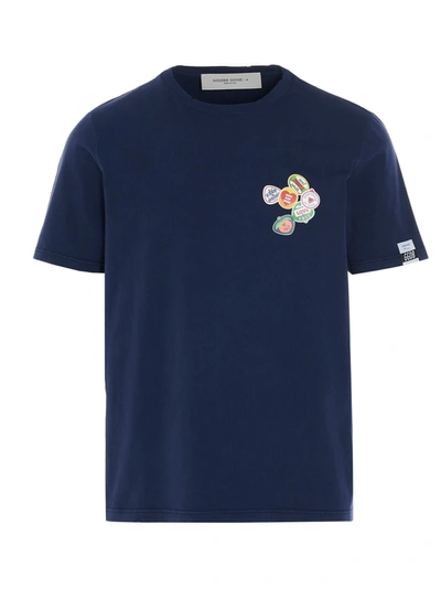 Shop Golden Goose Adamo T-shirt In Blue