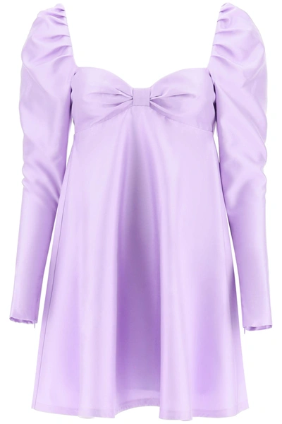 Shop Wandering Satin Mini Dress In Lilac (purple)