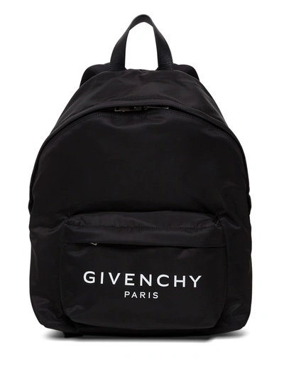 Shop Givenchy Black Nylon Backpack With Logo