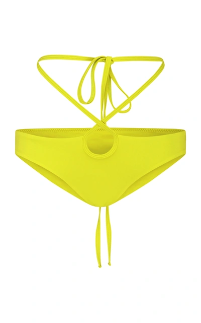 Shop Christopher Esber Women's Looped Tie Bikini Brief In Green