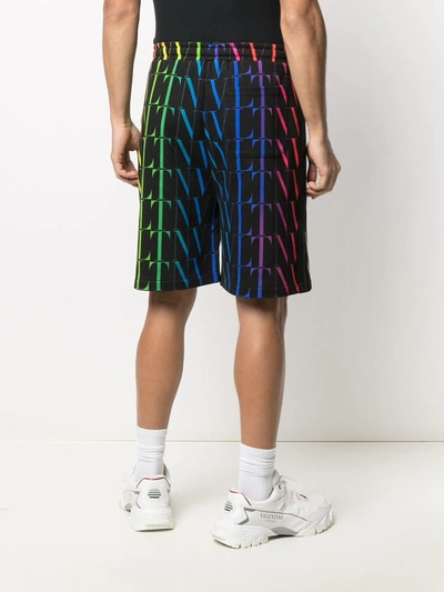 Valentino Garavani Vlnt Jersey Bermuda Shorts Men In Black