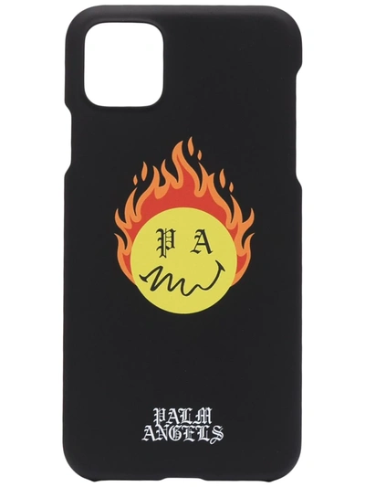 Shop Palm Angels Burning Head Logo Iphone 11 Pro Max Case In Black