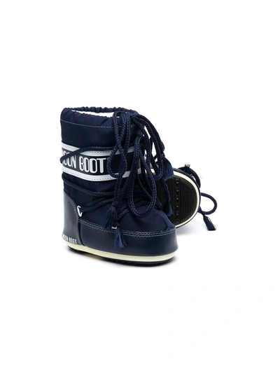 Moon Boot Icon Nylon Snow Boots In Blue